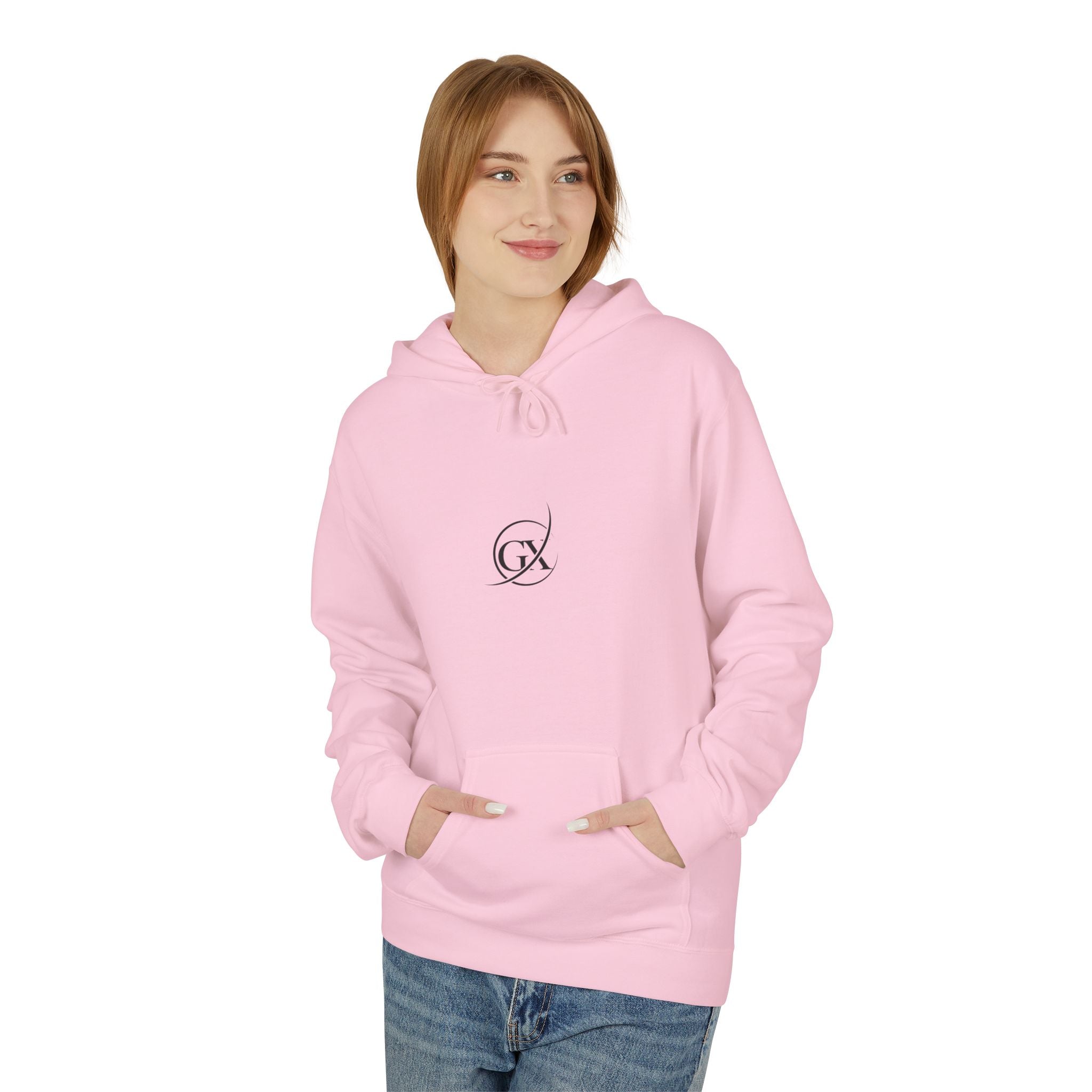 GX Special Signature Unisex Softstyle Premium Light Pink Fleece Hoodie