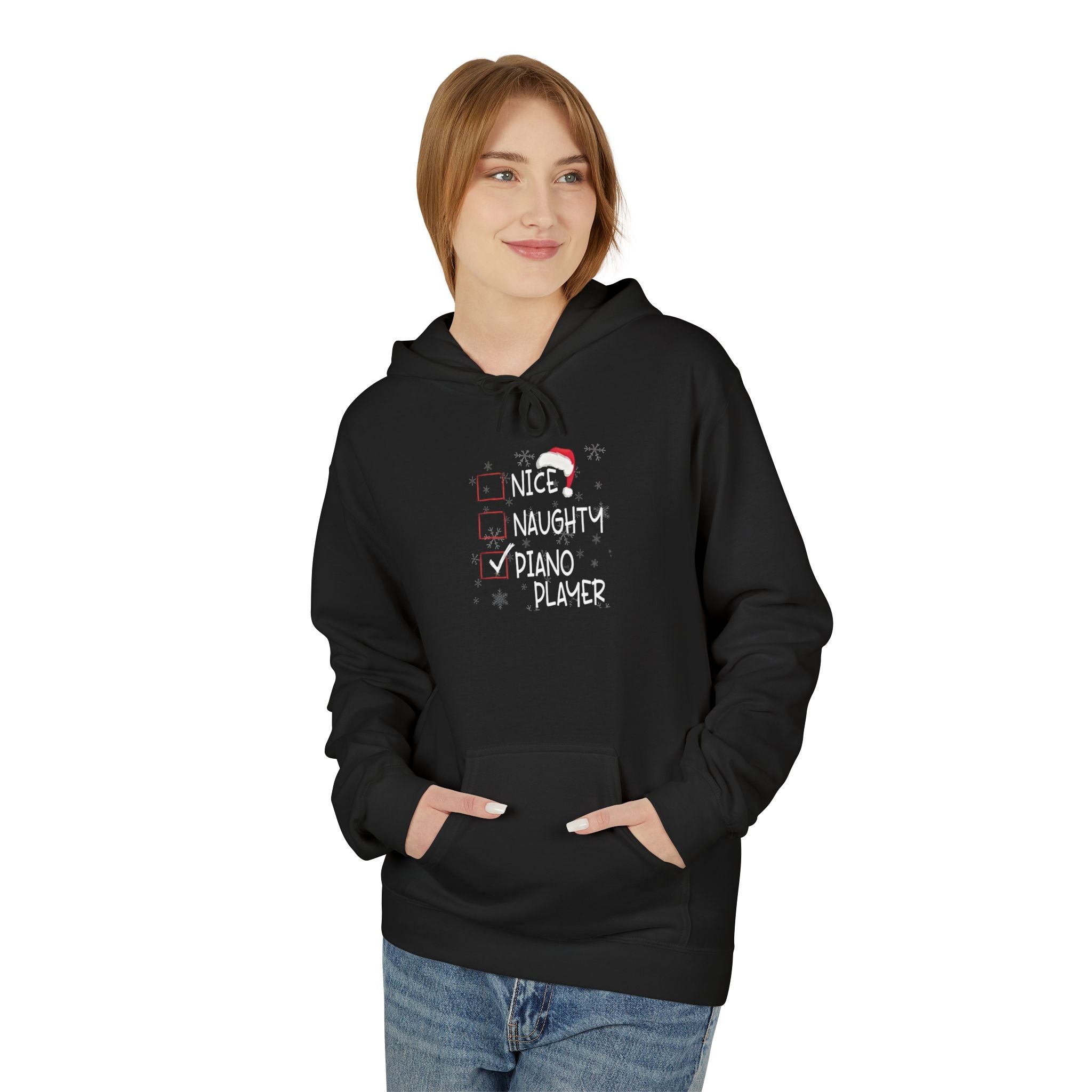 black Unisex Midweight Softstyle Fleece Hoodie