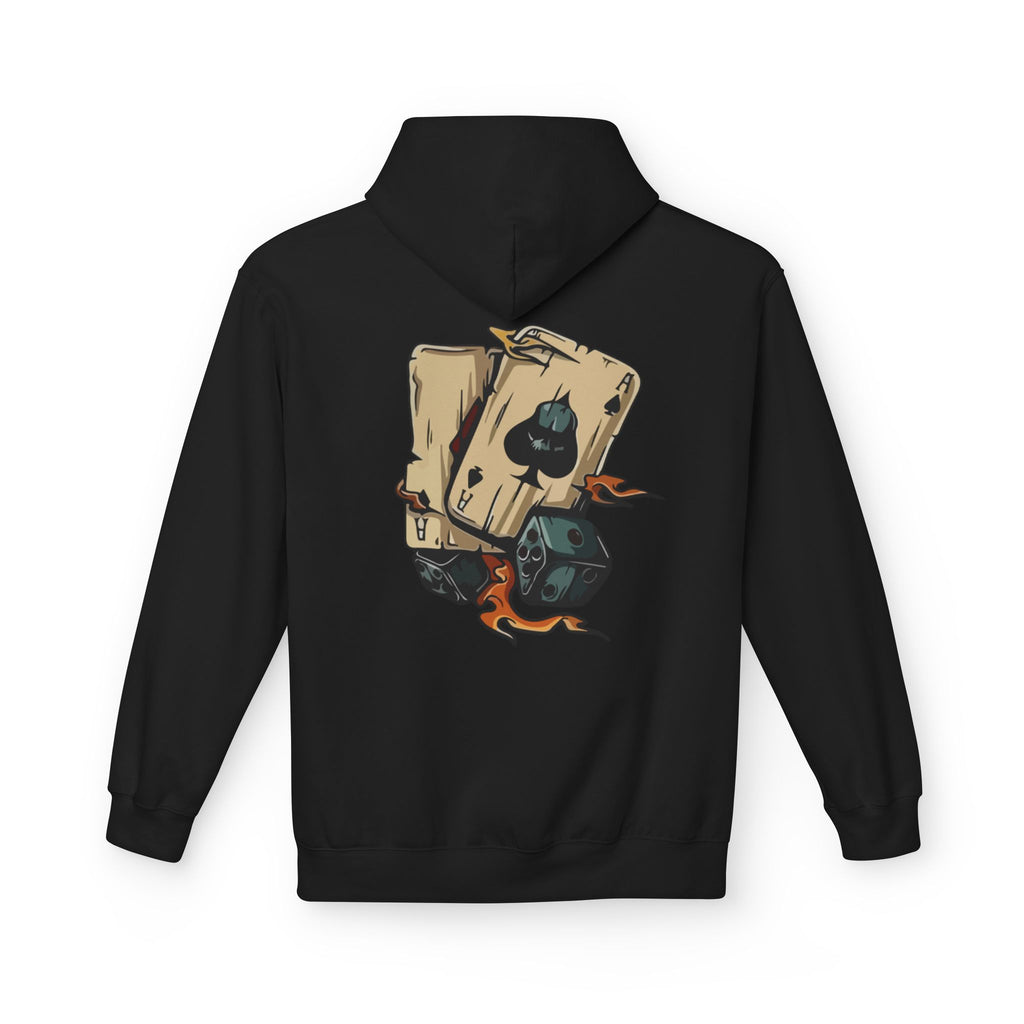 Flame Skull Graphic Hoodie-Unisex Premium Fleece