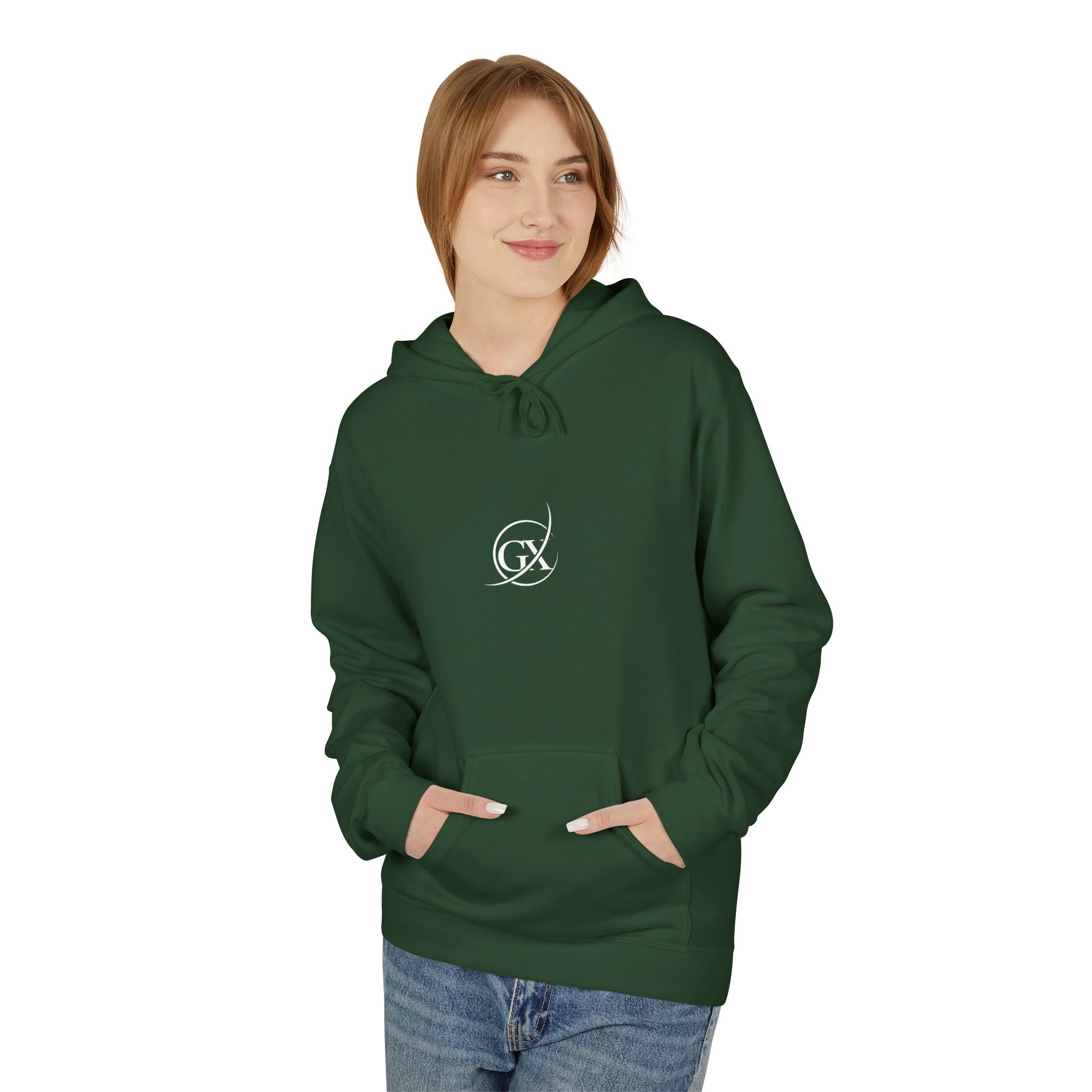 GX Special Signature Unisex Softstyle Premium Forest Green Fleece Hoodie
