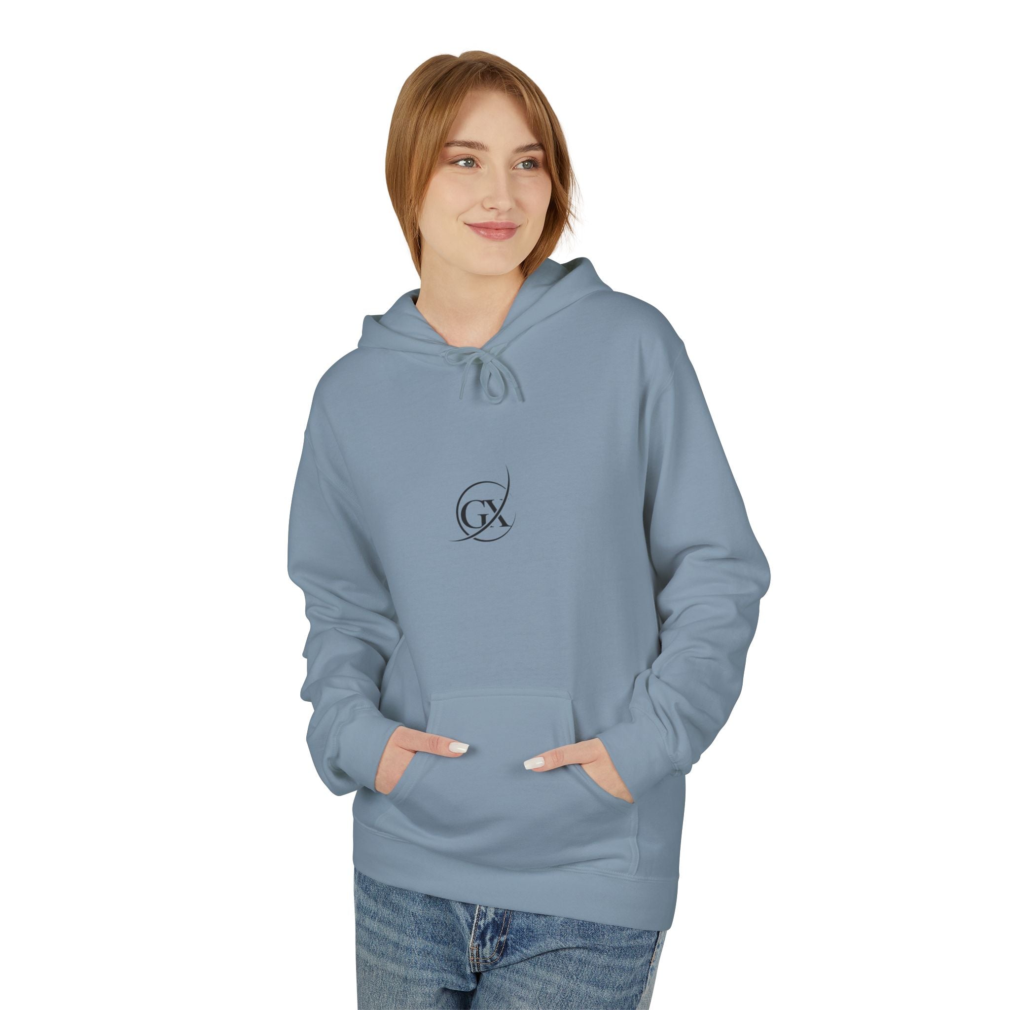 GX Special Signature Unisex Midweight Softstyle Premium Stone blue Fleece Hoodie