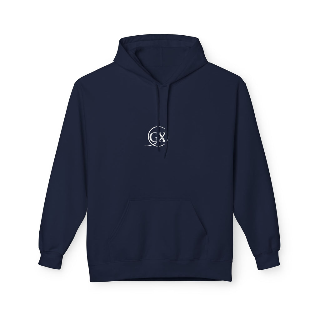 GX Special Signature Navy Blue Unisex Midweight Softstyle Fleece Hoodie