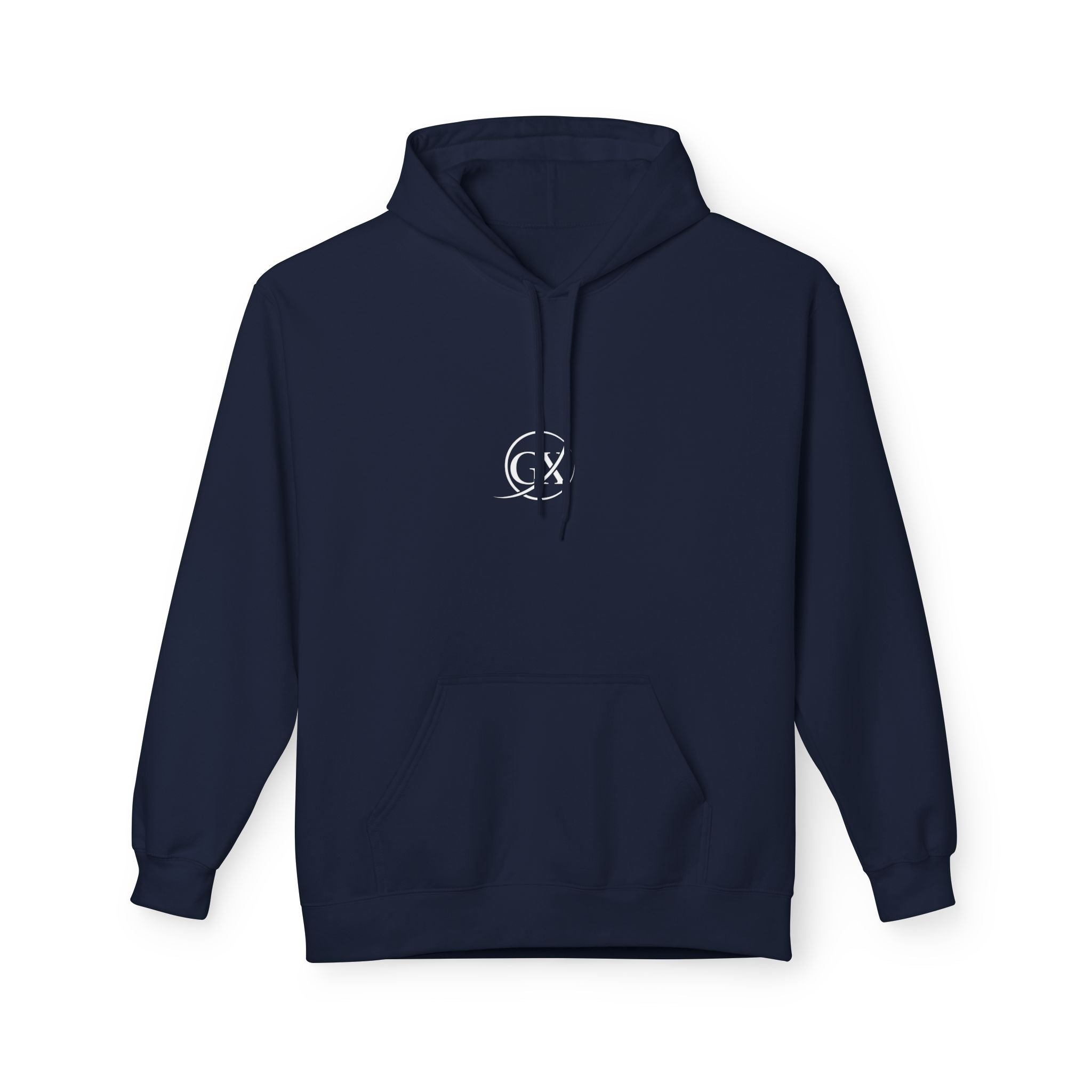 GX Special Signature Navy Blue Unisex Midweight Softstyle Fleece Hoodie