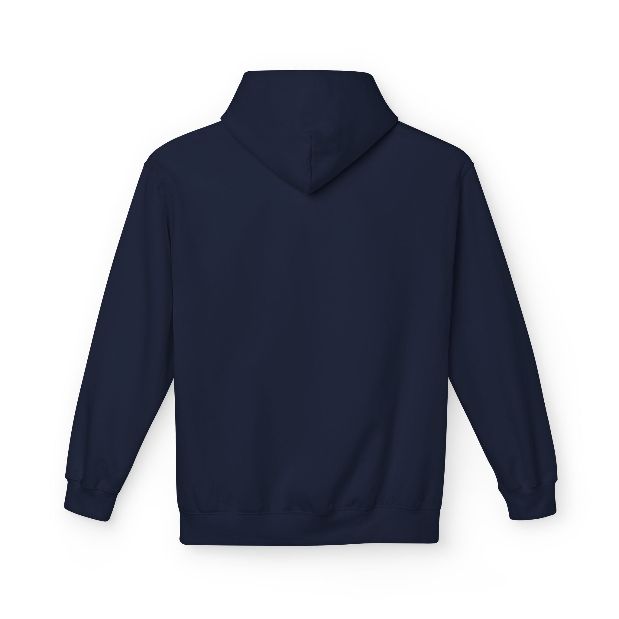 Piano Keys Christmas Tree Navy Blue Hoodie - Unisex Cozy Fleece Pullover for Music Lovers