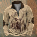 Men's Casual StandUp Collar Half Zip Pullover Sweater