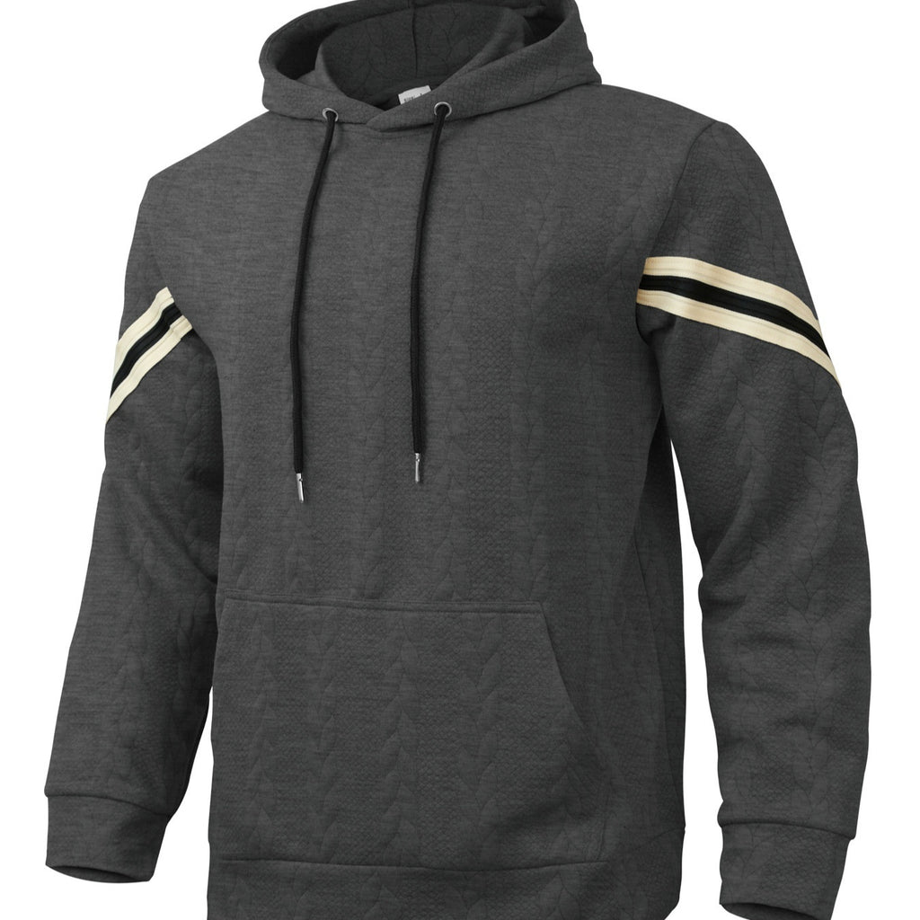 Jacquard-woven Thermal Outdoor Sports Trendy Hooded Hoodie For Men