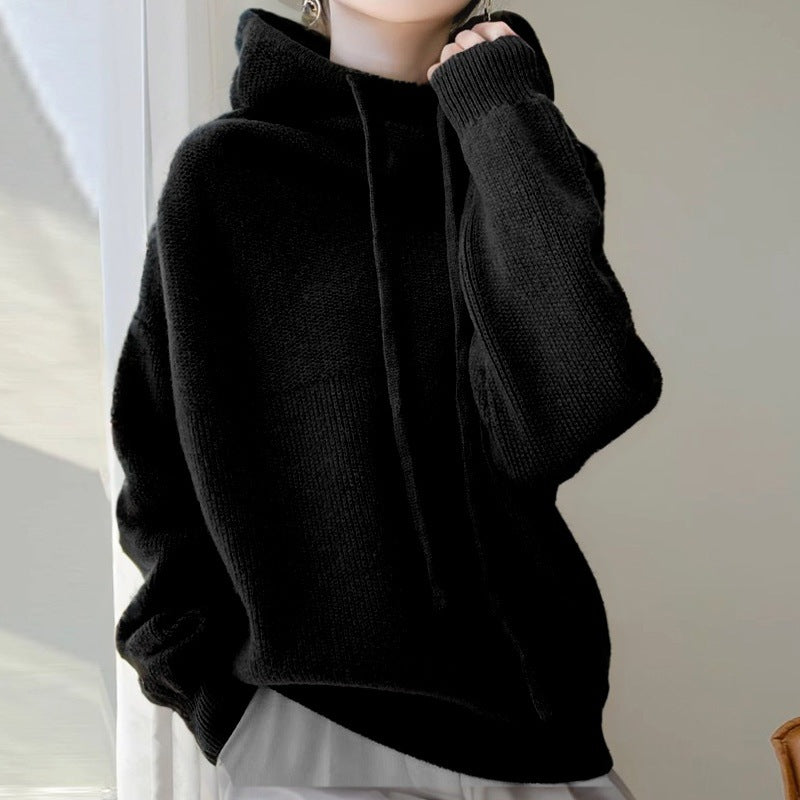 Women's Sweater Thicken Lazy Style All-match Long-sleeved Autumn Winter Warm Casual Sweater For Women
