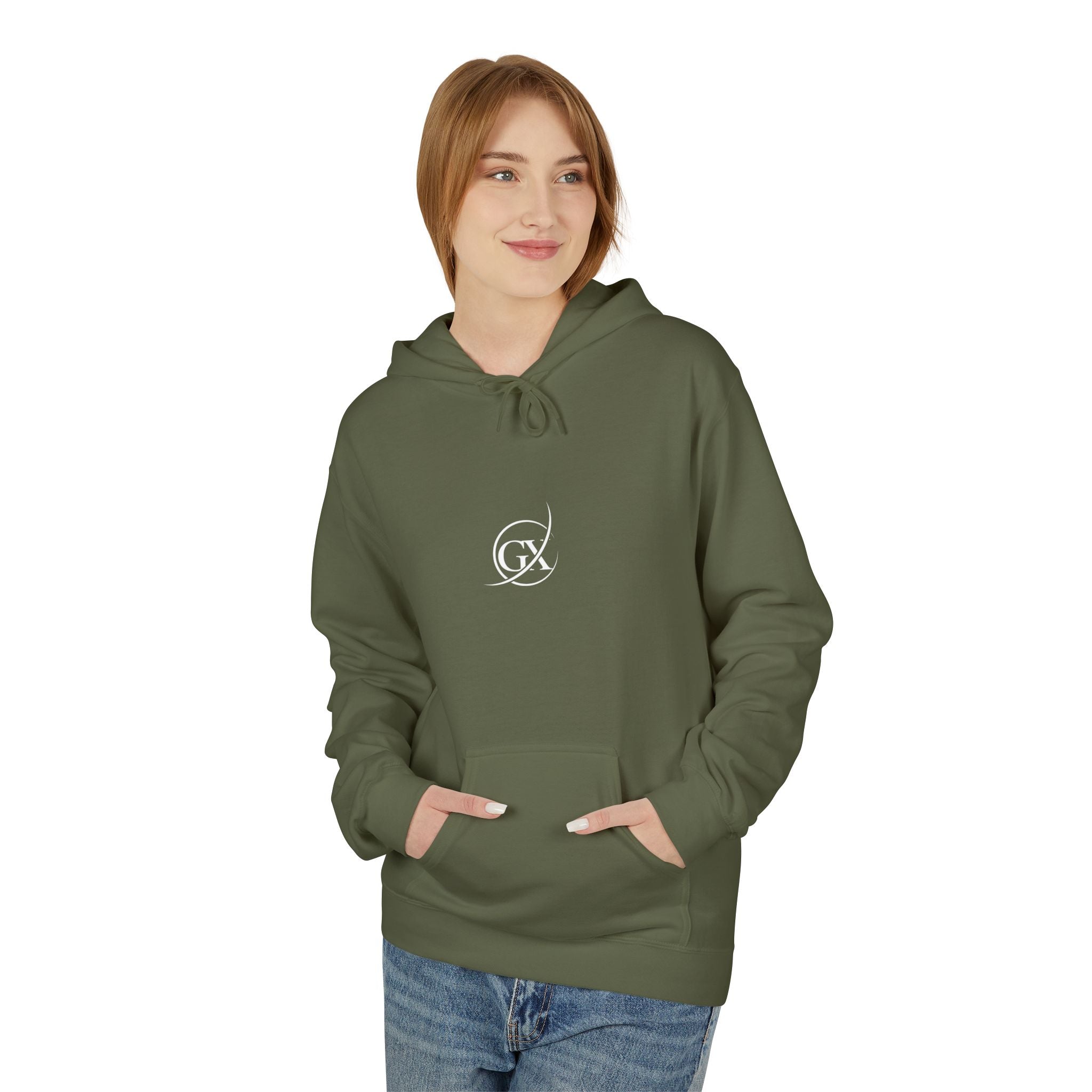 GX Special Signature Unisex Midweight Softstyle Premium Military Green Fleece Hoodie