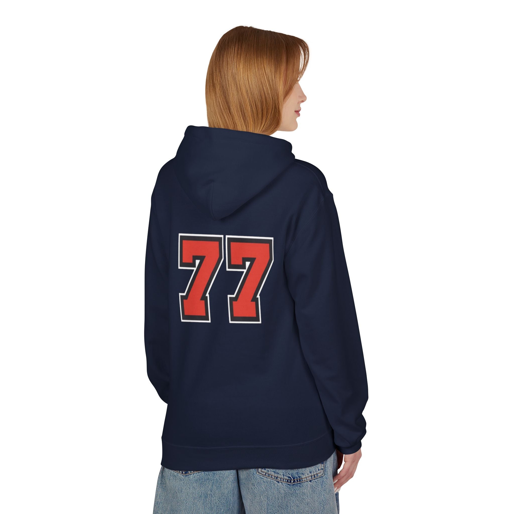 Navy Blue 77 Urban Unisex Midweight Softstyle Fleece Hoodie