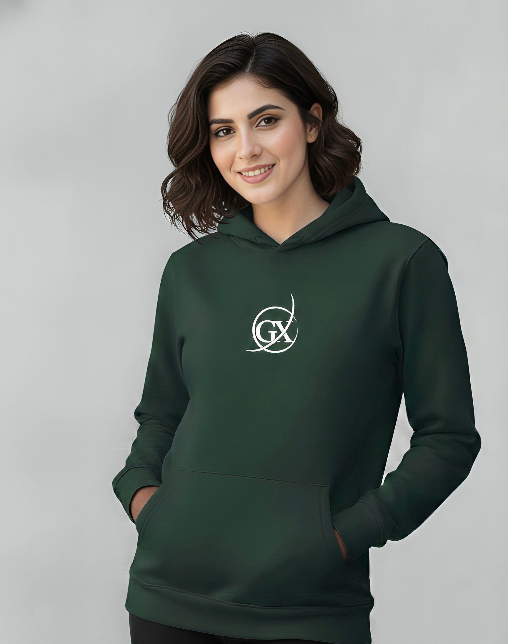GX Special Signature Unisex Softstyle Premium Forest Green Fleece Hoodie