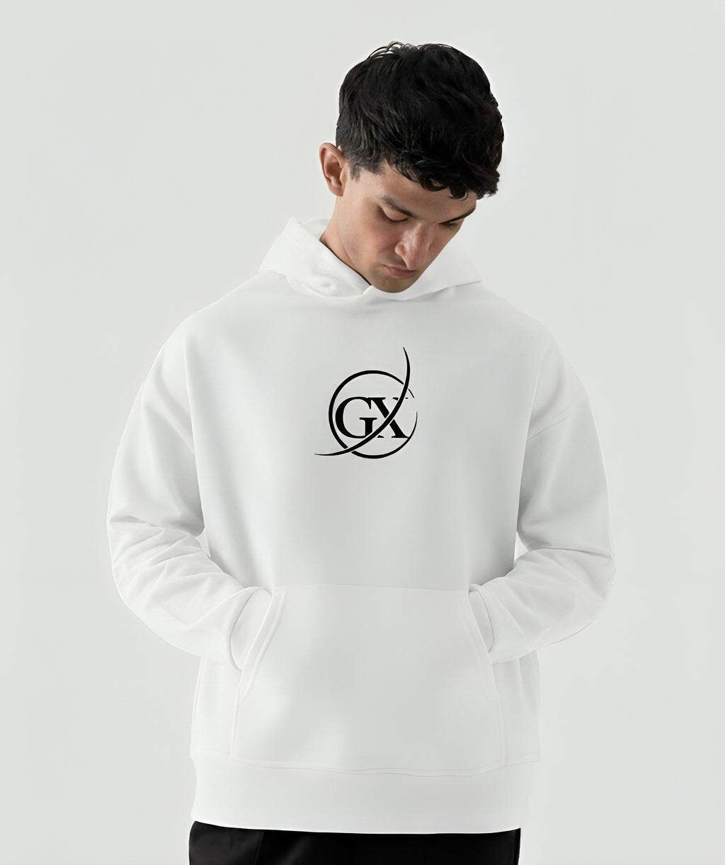 GX Special Signature Unisex Heavy Blend Premium White Hoodie