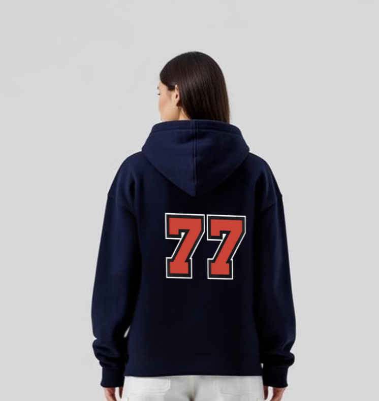 Navy Blue 77 Urban Unisex Midweight Softstyle Fleece Hoodie