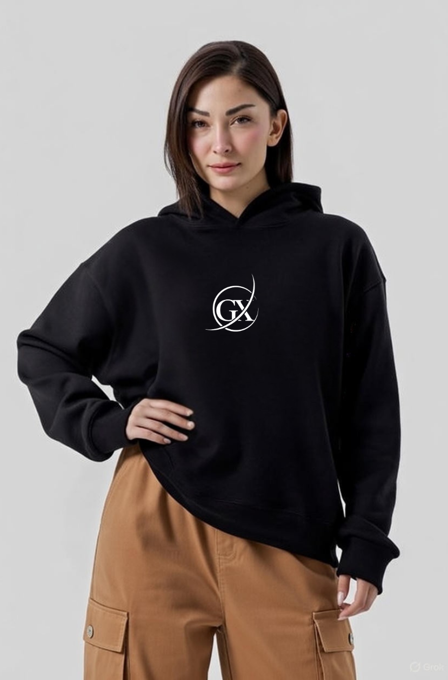 GX Special Signature Unisex Midweight Softstyle Premium Black Fleece Hoodie