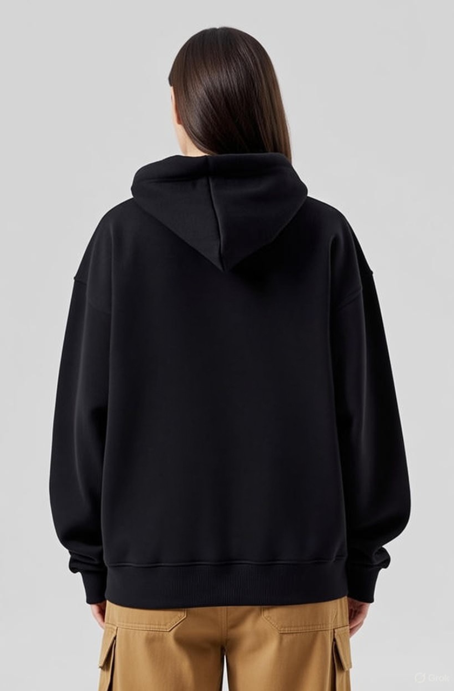 GX Special Signature Unisex Midweight Softstyle Premium Black Fleece Hoodie